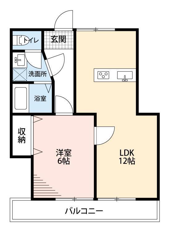 コーポラスヤマト(1LDK/1階)の間取り写真