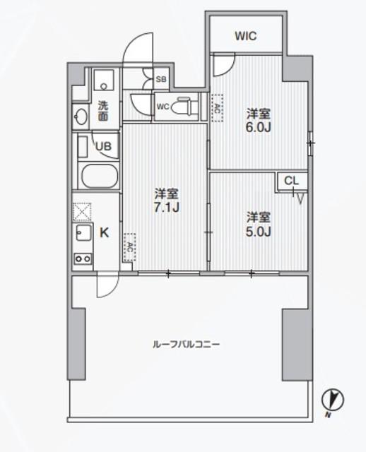 アリビス東十条(3K/9階)の間取り写真