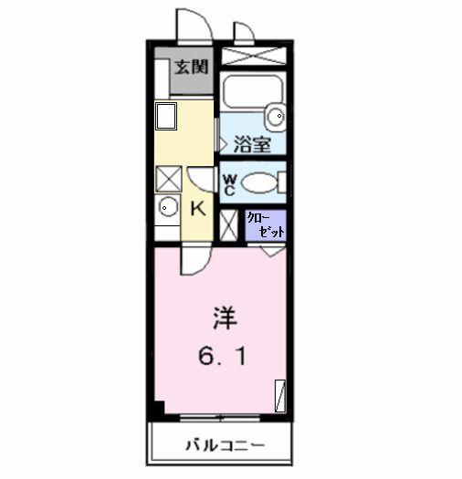 メゾンドティファニー(1K/3階)の間取り写真