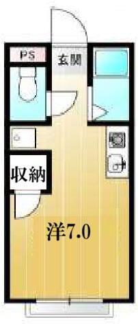 ルナマンション西新井(ワンルーム/1階)の間取り写真