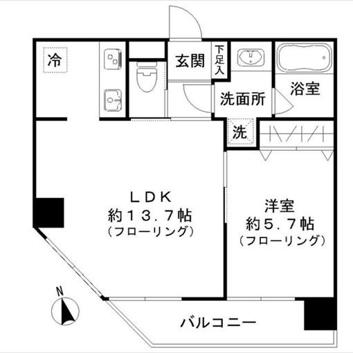 GL蔵前 GL蔵前(1LDK/3階)の間取り写真