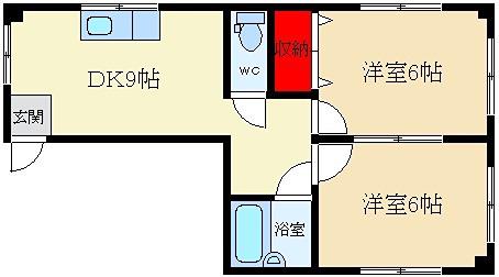 パークハイツ(2LDK/1階)の間取り写真