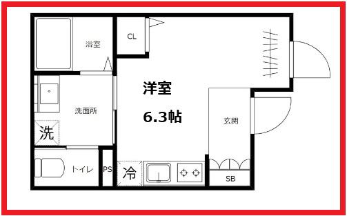 レヴァンテ(ワンルーム/1階)の間取り写真