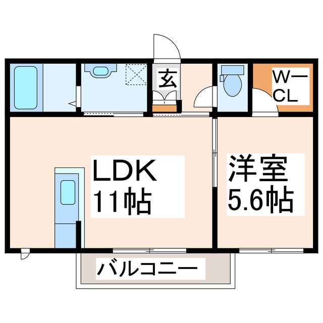 ディアノンSTAGE I (1LDK/2階)の間取り写真
