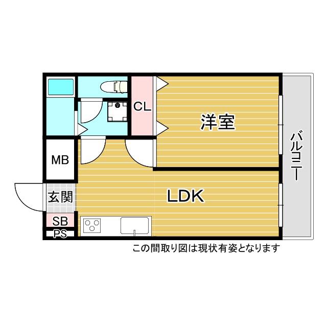グラン・シャリオ(1LDK/5階)の間取り写真