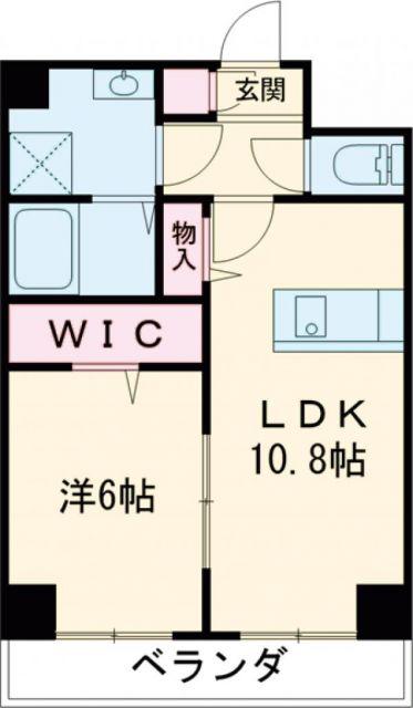 ヒューベストレジデンス東唐津駅(1LDK/2階)の間取り写真