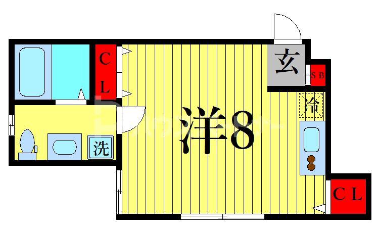 MOVE西葛西(ワンルーム/1階)の間取り写真