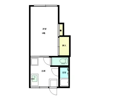 サンライフ住吉(1K/4階)の間取り写真