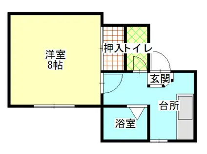 コーポ鈴木 新屋(1K/2階)の間取り写真