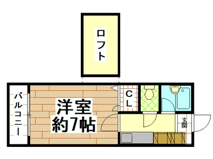 ジョイフル小阪(1K/3階)の間取り写真
