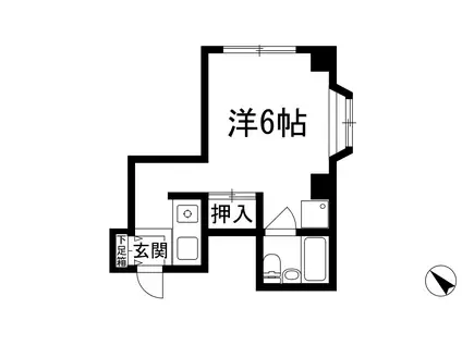 メゾン希(1K/2階)の間取り写真