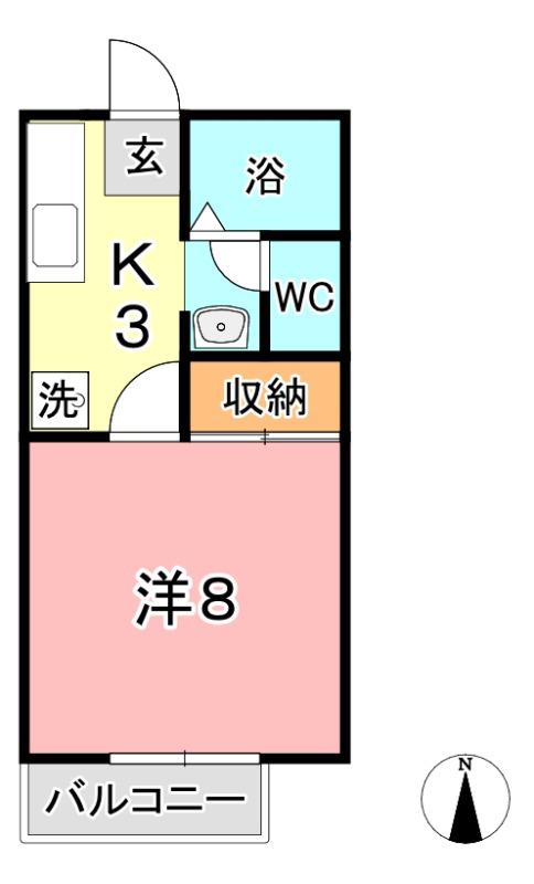 ラ・クプル93(1K/1階)の間取り写真