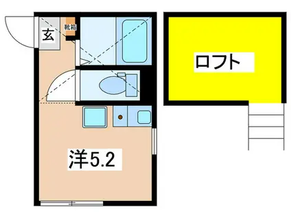 G・Aヒルズ 日吉・井田(ワンルーム/1階)の間取り写真