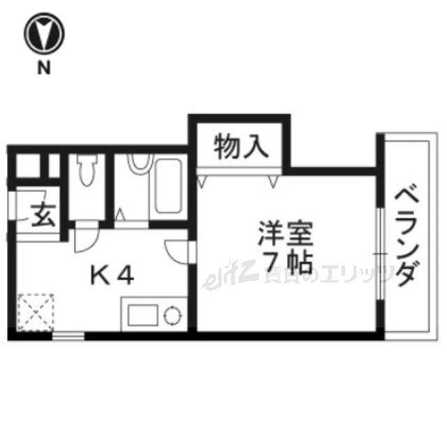 中村10番館(1K/3階)の間取り写真