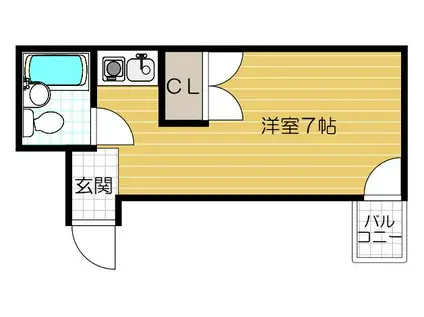 JPアパートメント守口V(ワンルーム/3階)の間取り写真