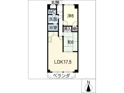 ラメゾンクレール(2LDK/3階)の間取り写真