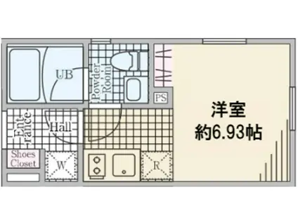 REVERESIDENCE阿佐ヶ谷(1K/2階)の間取り写真