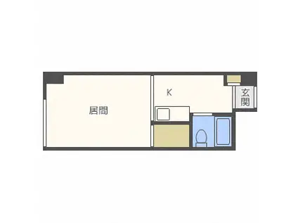 チサンマンション札幌第1(1K/9階)の間取り写真