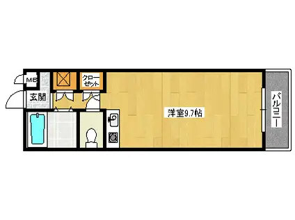 ふぁみーゆアビコIII(ワンルーム/5階)の間取り写真