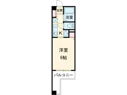 ジュネス高井田(ワンルーム/2階)の間取り写真