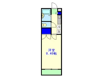 クレオ舞浜II(1K/1階)の間取り写真