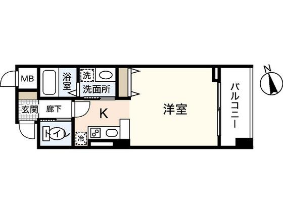 カサヴェルデ八丁堀(ワンルーム/3階)の間取り写真