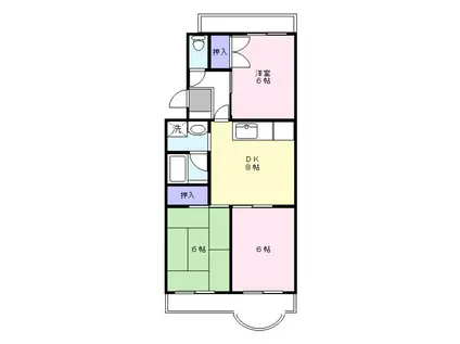 ベルテ鷺沼(3DK/1階)の間取り写真