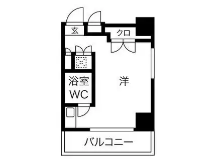マリオンテクノウイング川崎(ワンルーム/8階)の間取り写真