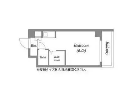 ドミール堺筋本町(ワンルーム/12階)の間取り写真