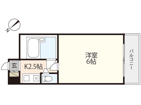 第三山田ビル(1K/3階)の間取り写真