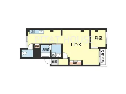 カサ・デ・かのだ(1LDK/3階)の間取り写真