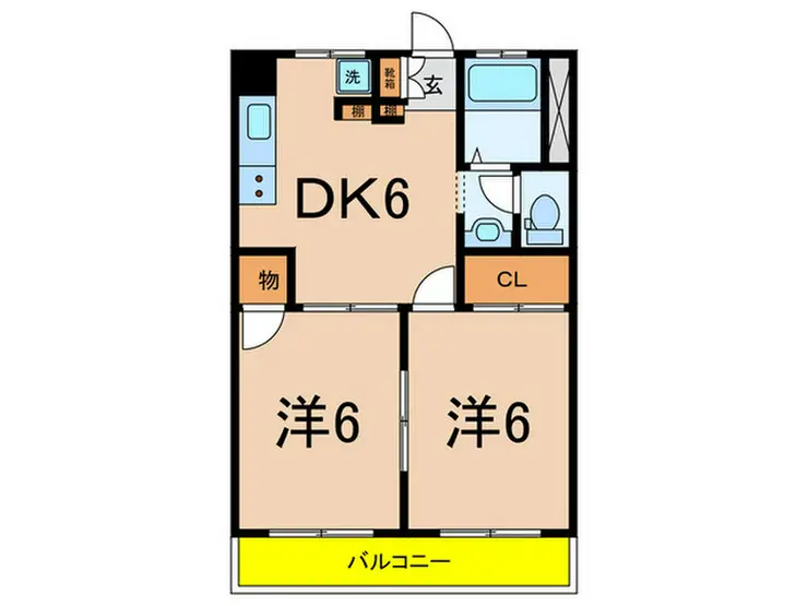 ニューコーポ中島 4階階 間取り