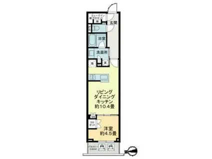 BRUN PILIER日本橋(1LDK/7階)の間取り写真