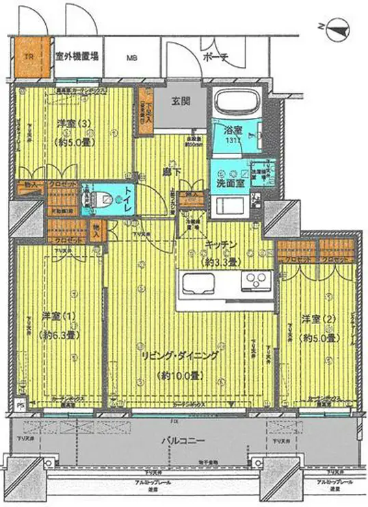ヴィナシス金町タワーレジデンス 37階階 間取り