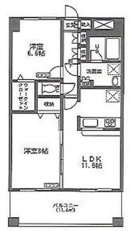 ラ・クールさいたま 7階階 間取り