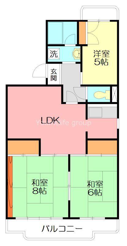 第2スペランザ大住(3LDK/2階)の間取り写真