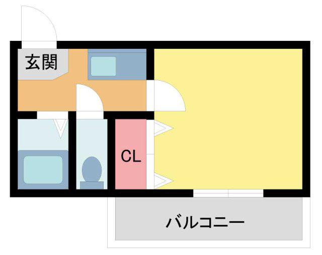 シャルマンフジ西宮参番館(1K/1階)の間取り写真