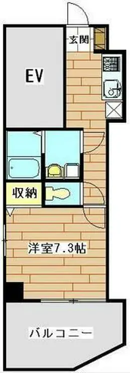 スパシエ カステロ 新都心 7階階 間取り