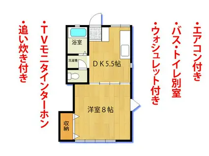 メゾン・ド・カワグチ(1DK/1階)の間取り写真