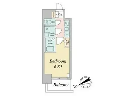 オーキッドレジデンス鶴舞(1K/14階)の間取り写真