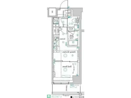 ラフィスタ中野本町(1DK/8階)の間取り写真