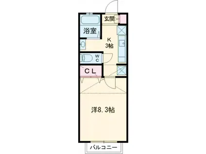 フォレストスクウェア(1K/1階)の間取り写真