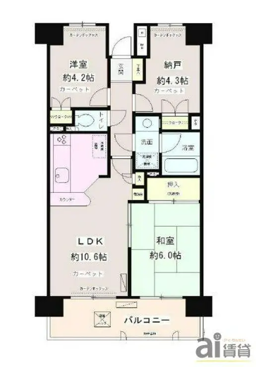 上福岡パークホームズ 3階階 間取り