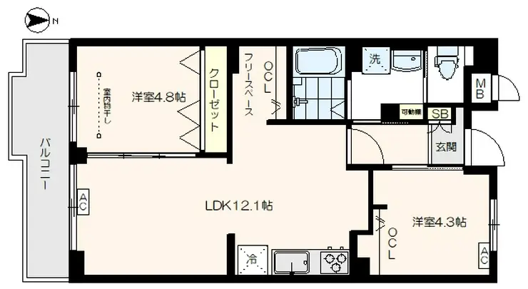 メゾンロアール 3階階 間取り