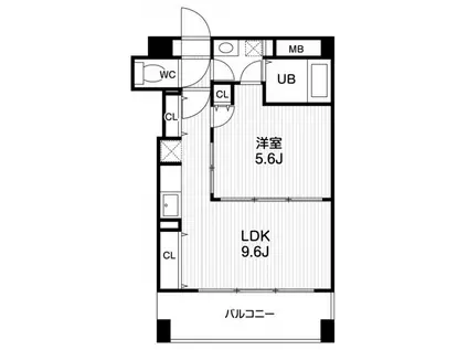 アーデンタワー立売堀(1LDK/12階)の間取り写真
