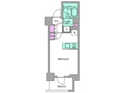 レジディア川崎(ワンルーム/2階)の間取り写真