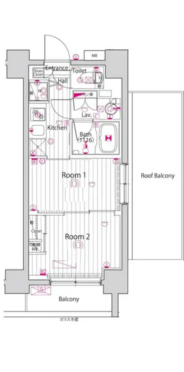 ガーラ・ヴィスタ練馬中村橋 3階階 間取り