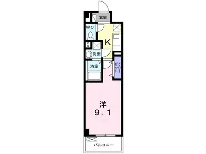 クレール(1K/1階)の間取り写真