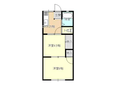 サンフラワーハイツ(2DK/1階)の間取り写真