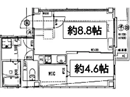 ARCA豊中蛍池(1LDK/2階)の間取り写真
